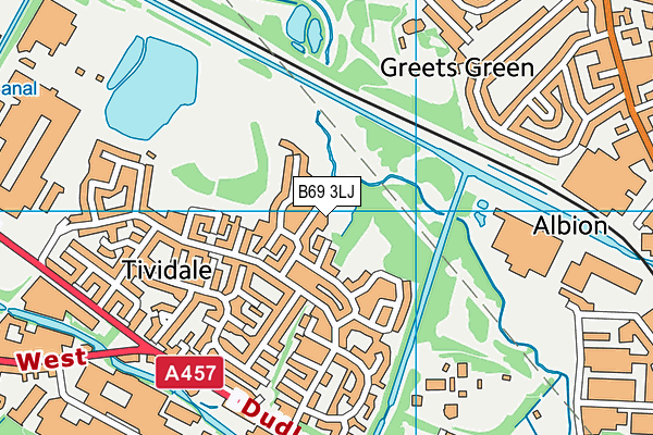 B69 3LJ map - OS VectorMap District (Ordnance Survey)