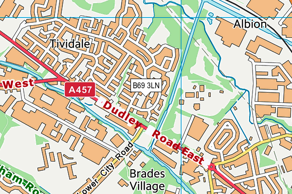 B69 3LN map - OS VectorMap District (Ordnance Survey)