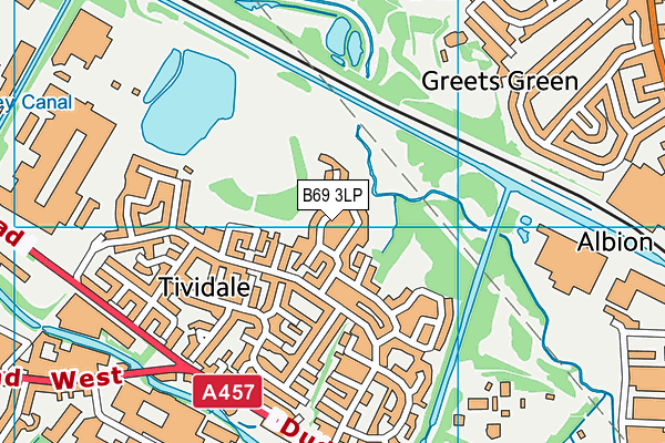 B69 3LP map - OS VectorMap District (Ordnance Survey)