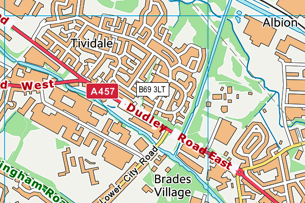 B69 3LT map - OS VectorMap District (Ordnance Survey)