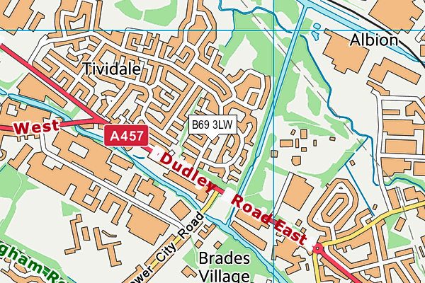 B69 3LW map - OS VectorMap District (Ordnance Survey)