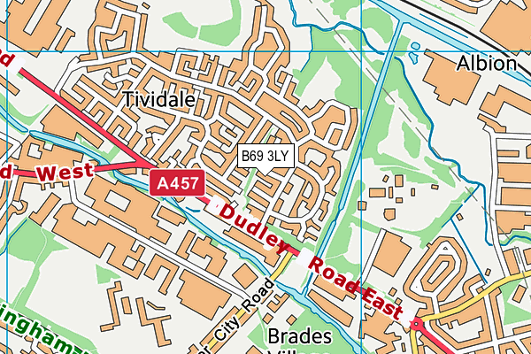 B69 3LY map - OS VectorMap District (Ordnance Survey)