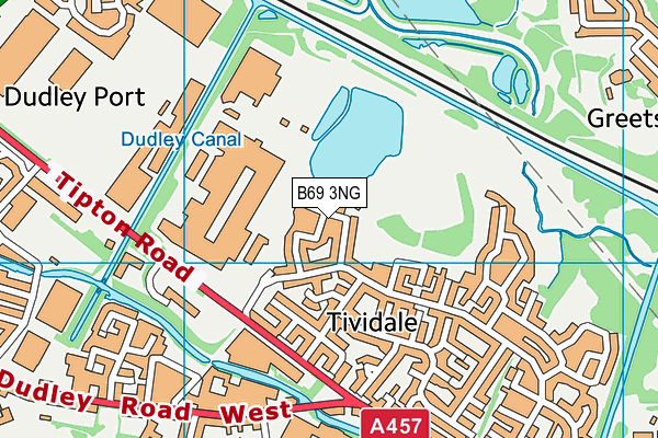 B69 3NG map - OS VectorMap District (Ordnance Survey)