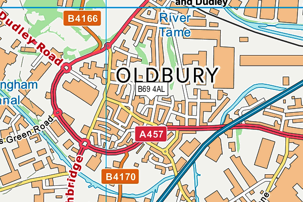 B69 4AL map - OS VectorMap District (Ordnance Survey)