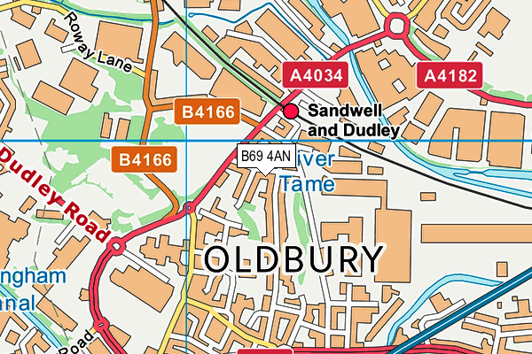 B69 4AN map - OS VectorMap District (Ordnance Survey)