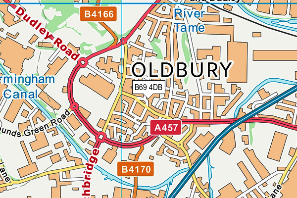 B69 4DB map - OS VectorMap District (Ordnance Survey)