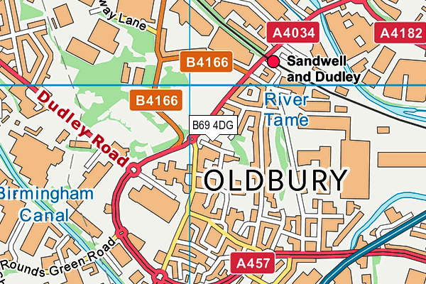 B69 4DG map - OS VectorMap District (Ordnance Survey)