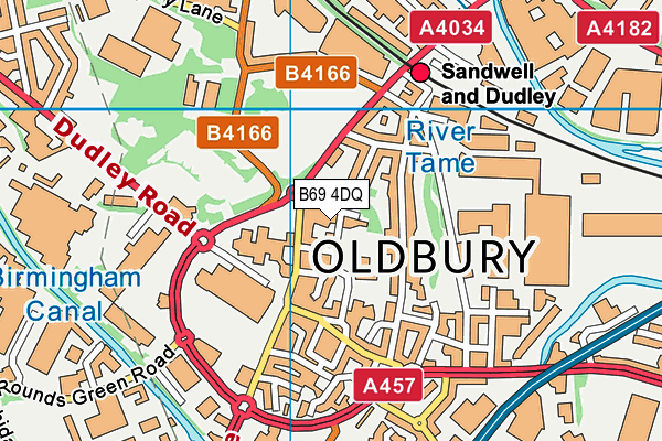 B69 4DQ map - OS VectorMap District (Ordnance Survey)