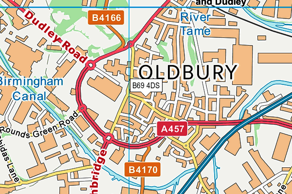 B69 4DS map - OS VectorMap District (Ordnance Survey)