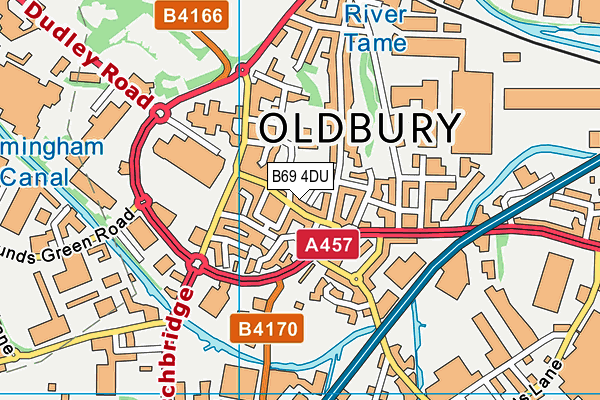 B69 4DU map - OS VectorMap District (Ordnance Survey)