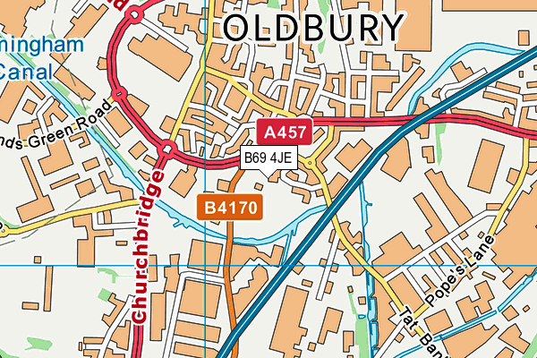 B69 4JE map - OS VectorMap District (Ordnance Survey)