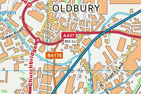 B69 4JJ map - OS VectorMap District (Ordnance Survey)