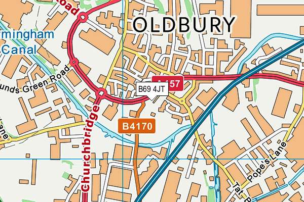 B69 4JT map - OS VectorMap District (Ordnance Survey)