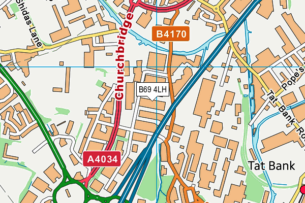 B69 4LH map - OS VectorMap District (Ordnance Survey)