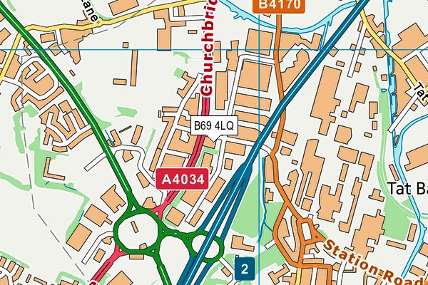 B69 4LQ map - OS VectorMap District (Ordnance Survey)