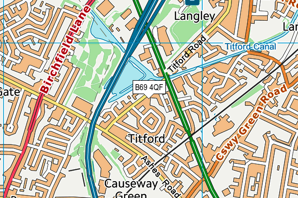 B69 4QF map - OS VectorMap District (Ordnance Survey)