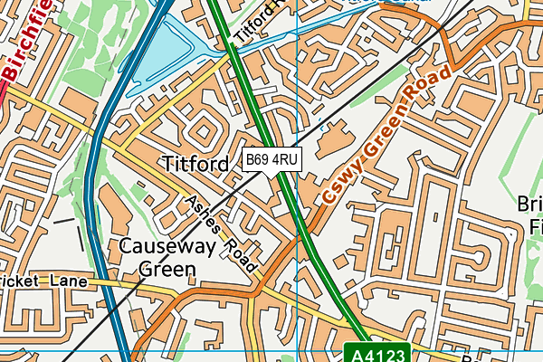 B69 4RU map - OS VectorMap District (Ordnance Survey)