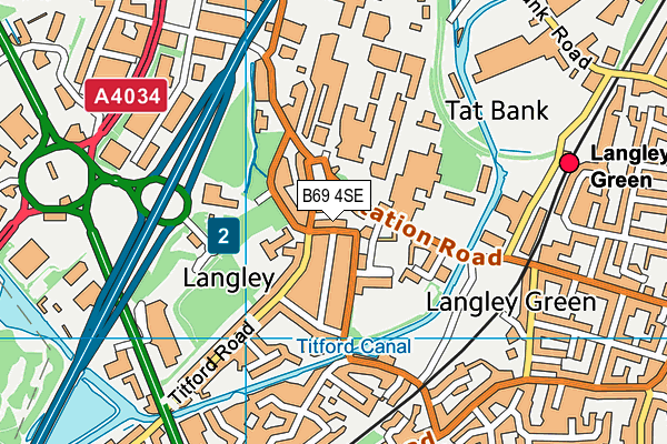 B69 4SE map - OS VectorMap District (Ordnance Survey)