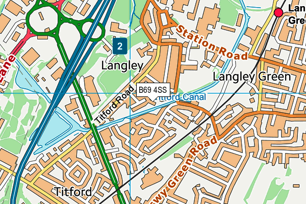 B69 4SS map - OS VectorMap District (Ordnance Survey)