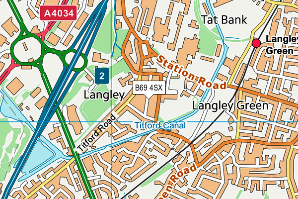 B69 4SX map - OS VectorMap District (Ordnance Survey)