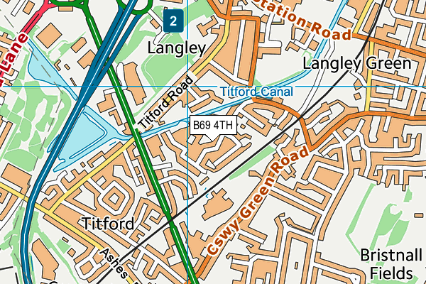 B69 4TH map - OS VectorMap District (Ordnance Survey)