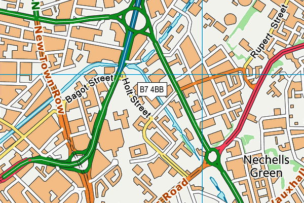 B7 4BB map - OS VectorMap District (Ordnance Survey)