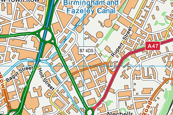 B7 4DS map - OS VectorMap District (Ordnance Survey)