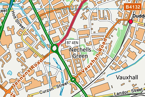 B7 4EN map - OS VectorMap District (Ordnance Survey)