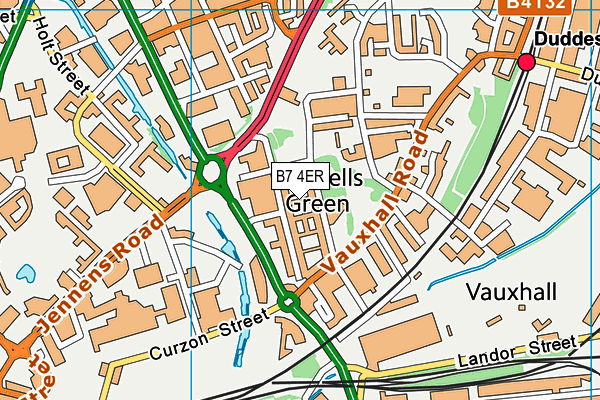 B7 4ER map - OS VectorMap District (Ordnance Survey)