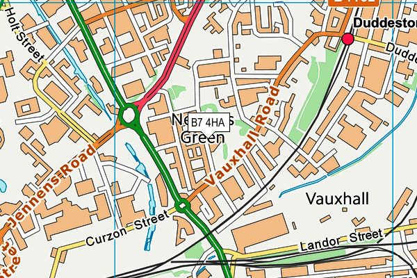 B7 4HA map - OS VectorMap District (Ordnance Survey)