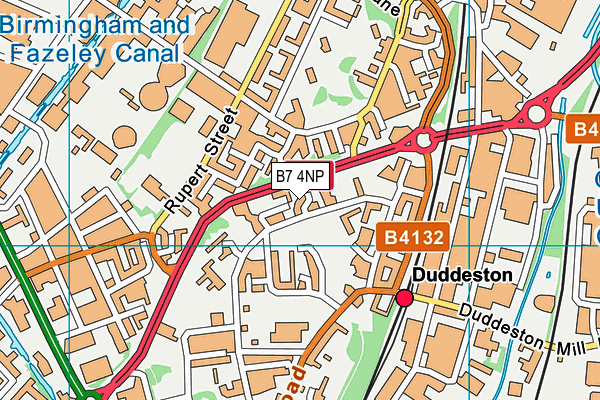 B7 4NP map - OS VectorMap District (Ordnance Survey)