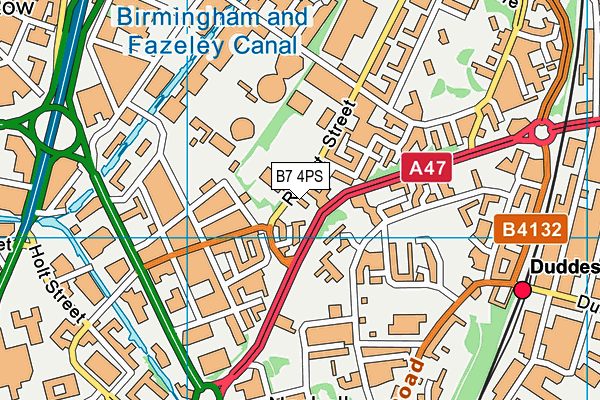 B7 4PS map - OS VectorMap District (Ordnance Survey)