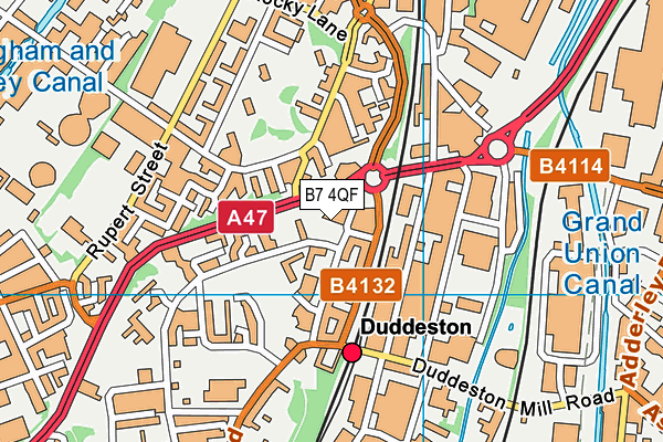 B7 4QF map - OS VectorMap District (Ordnance Survey)