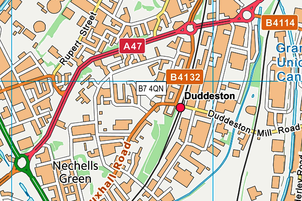 B7 4QN map - OS VectorMap District (Ordnance Survey)