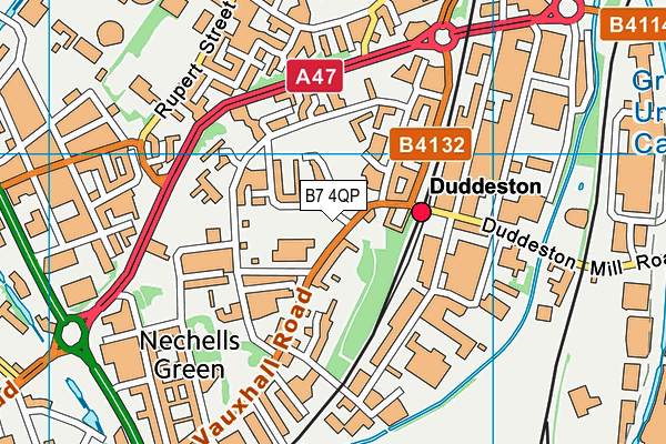 B7 4QP map - OS VectorMap District (Ordnance Survey)