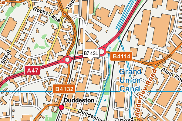 B7 4SL map - OS VectorMap District (Ordnance Survey)