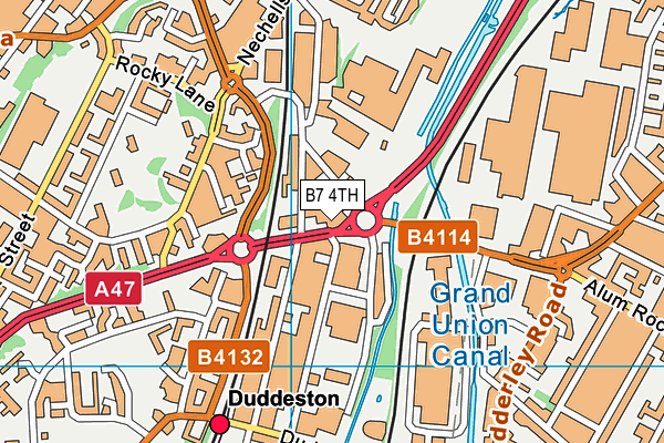 B7 4TH map - OS VectorMap District (Ordnance Survey)