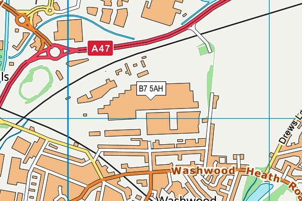 B7 5AH map - OS VectorMap District (Ordnance Survey)