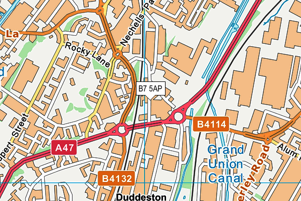 B7 5AP map - OS VectorMap District (Ordnance Survey)