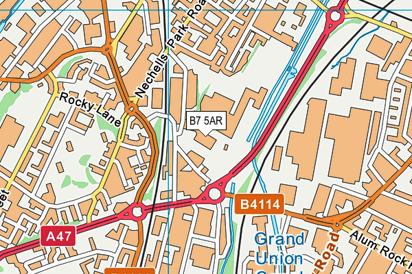 B7 5AR map - OS VectorMap District (Ordnance Survey)