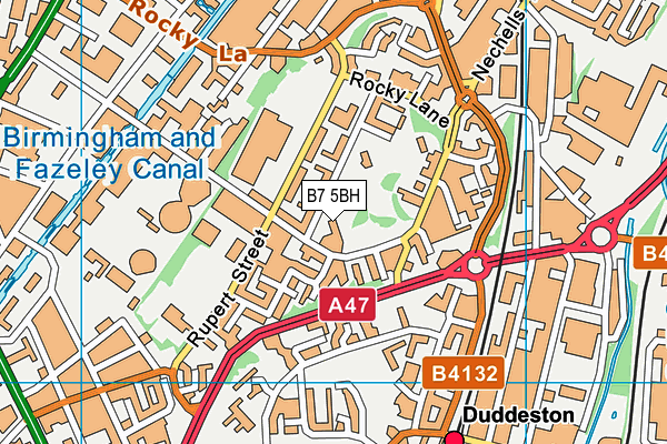 B7 5BH map - OS VectorMap District (Ordnance Survey)