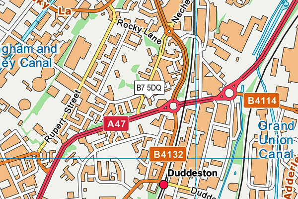 B7 5DQ map - OS VectorMap District (Ordnance Survey)