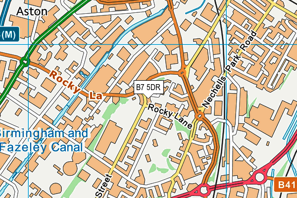 B7 5DR map - OS VectorMap District (Ordnance Survey)