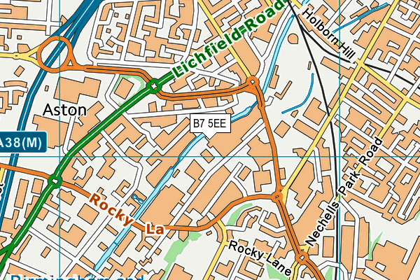 B7 5EE map - OS VectorMap District (Ordnance Survey)