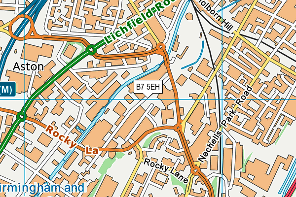 B7 5EH map - OS VectorMap District (Ordnance Survey)