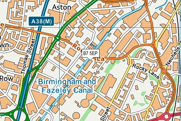 B7 5EP map - OS VectorMap District (Ordnance Survey)