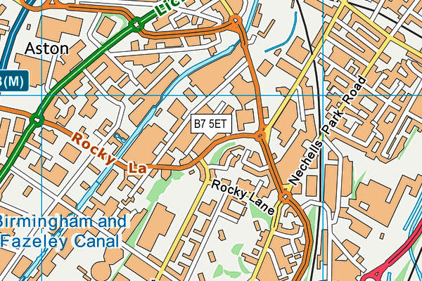 B7 5ET map - OS VectorMap District (Ordnance Survey)