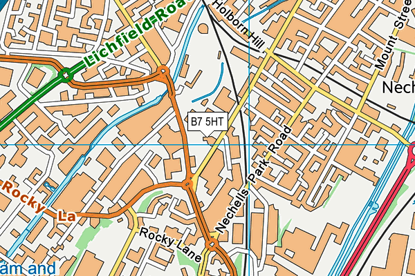 B7 5HT map - OS VectorMap District (Ordnance Survey)