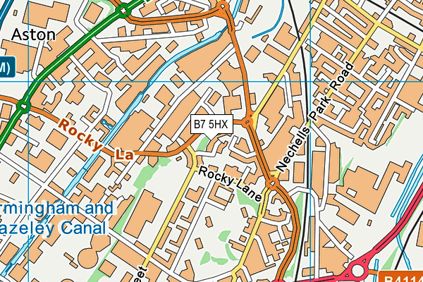 B7 5HX map - OS VectorMap District (Ordnance Survey)