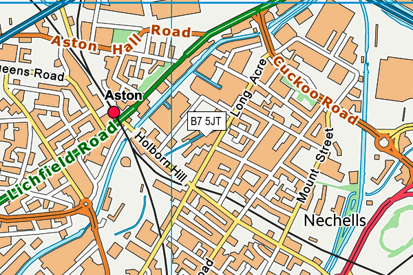 B7 5JT map - OS VectorMap District (Ordnance Survey)